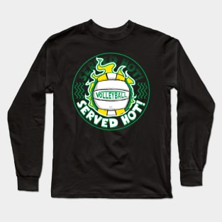 Volleyball Served Hot Green Yellow Vball Long Sleeve T-Shirt